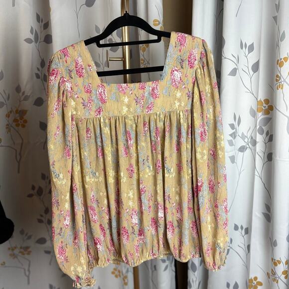 Easel flowy Cottagecore square neck top sz S - Picture 1 of 7